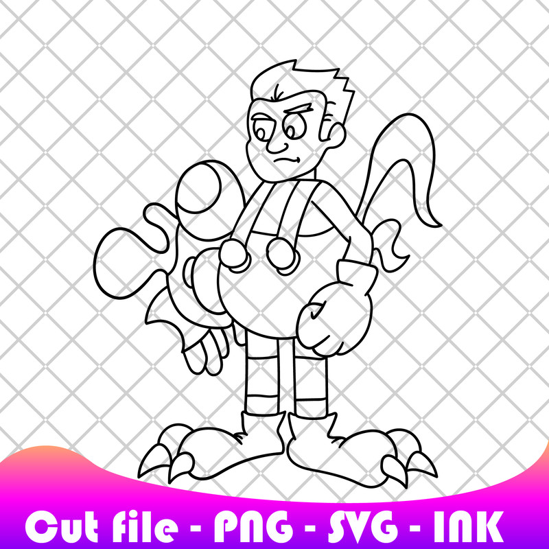 Richard In Cluckys Logic Png Clucky SVG Clucky Coloring Pages Printable Editable Vector 1
