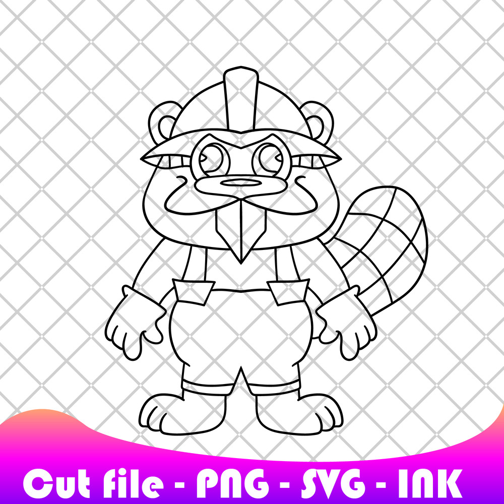 Barney Beaverton In Cluckys Logic Png Clucky SVG Clucky Coloring Pages Printable Editable Vector 1