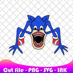 shin sonic svg, png, ink, coloring pages printable, editable vector, instant download.