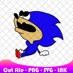 shin sonic svg, png, ink, coloring pages printable, editable vector, instant download., svg