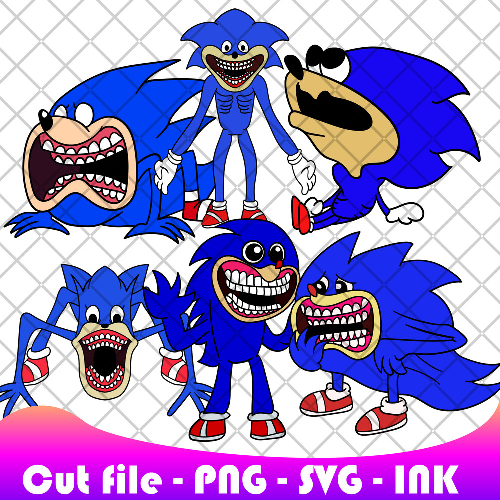 Bundle Shin Sonic SVG PNG Ink Coloring Pages Printable Editable Vector Instant Download SVG 0