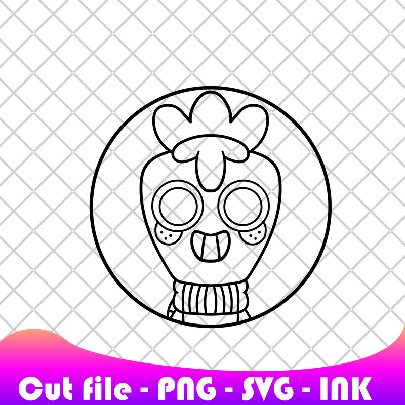 Dandy World SVG Sticker Sprout SVG PNG Ink Coloring Pages Printable Editable Vector Instant Downloa 1