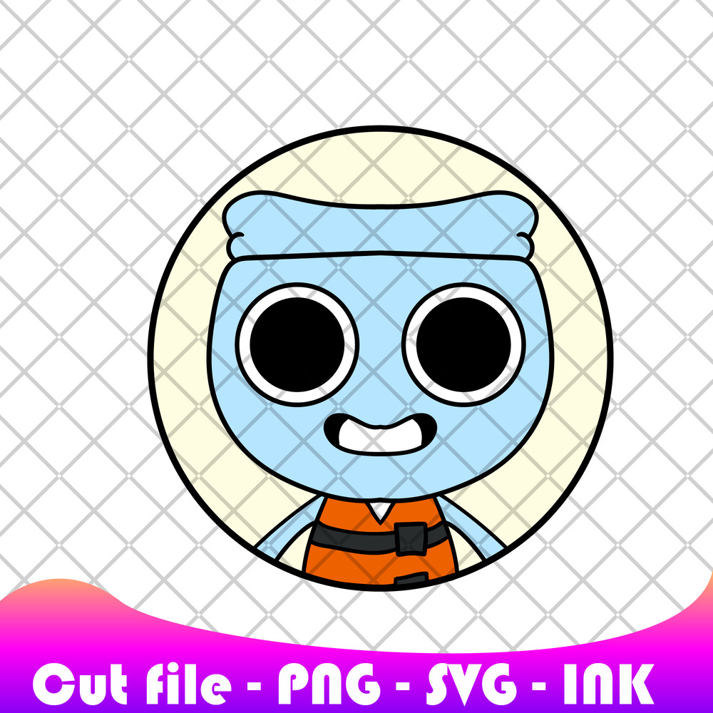 Dandy World SVG Sticker Finn SVG PNG Ink Coloring Pages Printable Editable Vector Instant Download 0