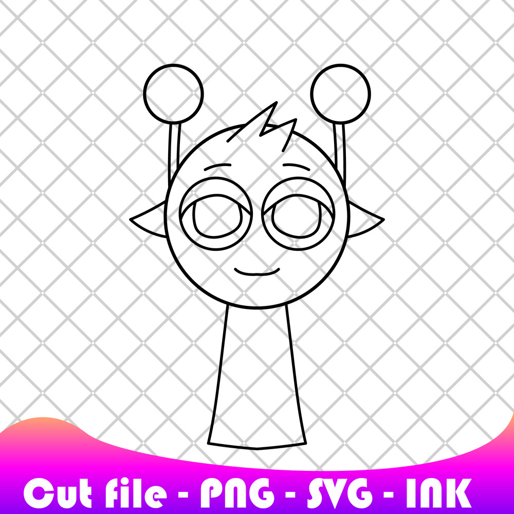 Sprunki Increedibox Simon SVG PNG Ink Coloring Pages Printable Editable Vector Instant Download 1