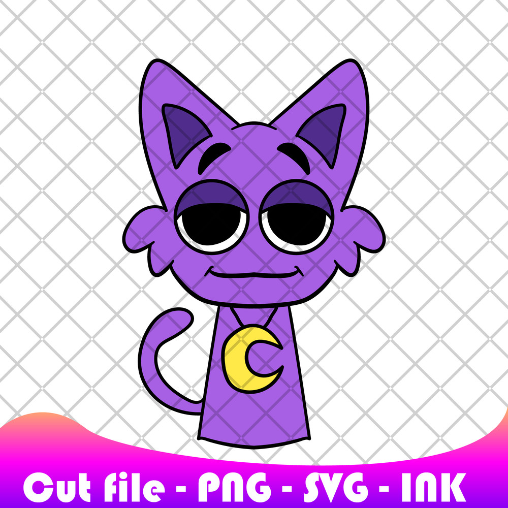 Sprunki Increedibox CatNap SVG PNG Ink Sprunki CatNap Coloring Pages Printable Editable Vector Inst 0