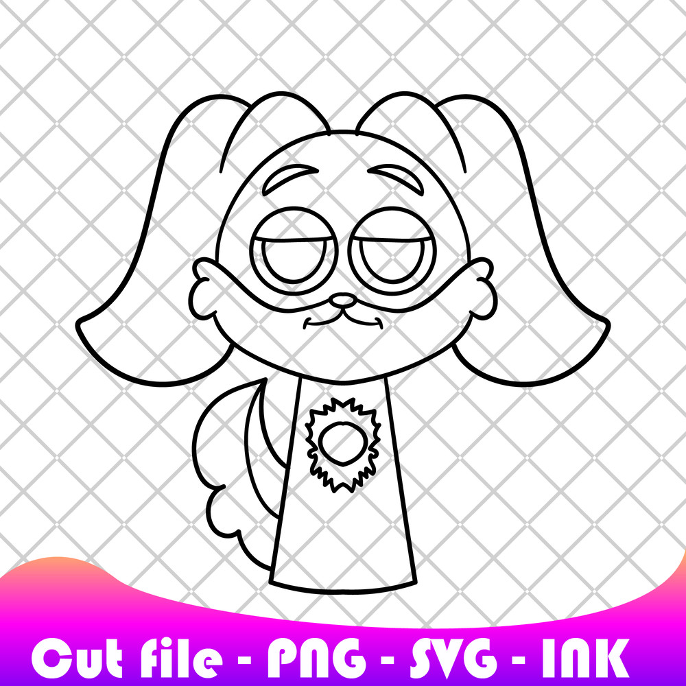 Sprunki Increedibox Dogday SVG PNG Ink Sprunki Coloring Pages Printable Editable Vector Instant Dow 1