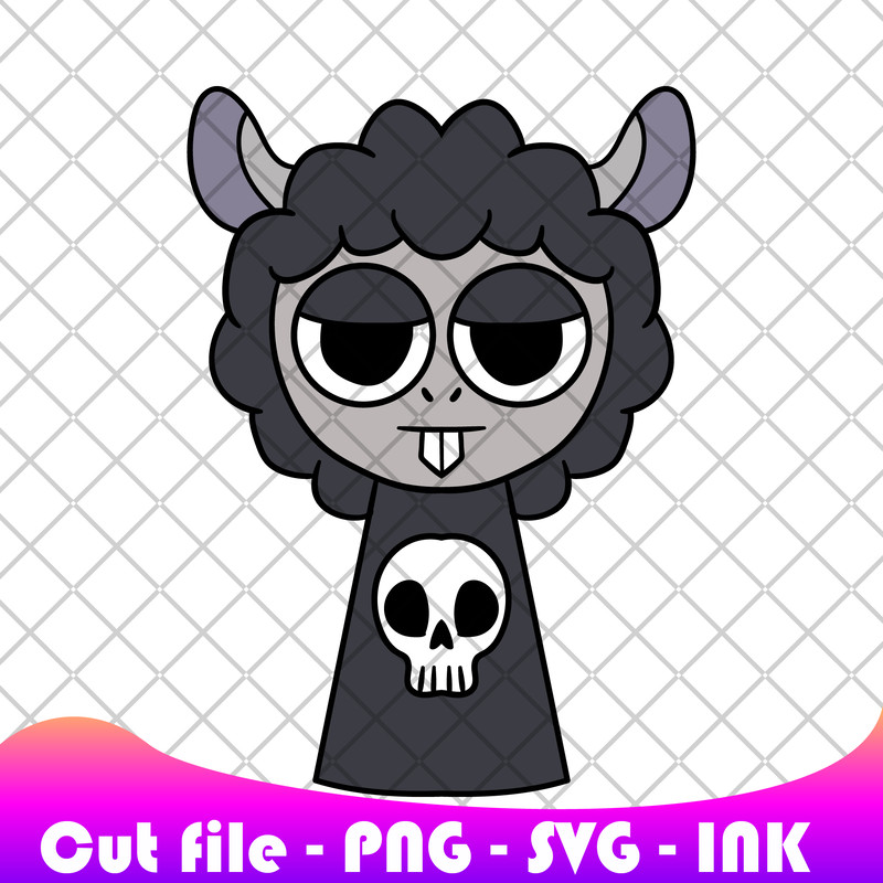 Sprunki Increedibox Baba Chop SVG PNG Ink Sprunki Coloring Pages Printable Editable Vector Instant 0