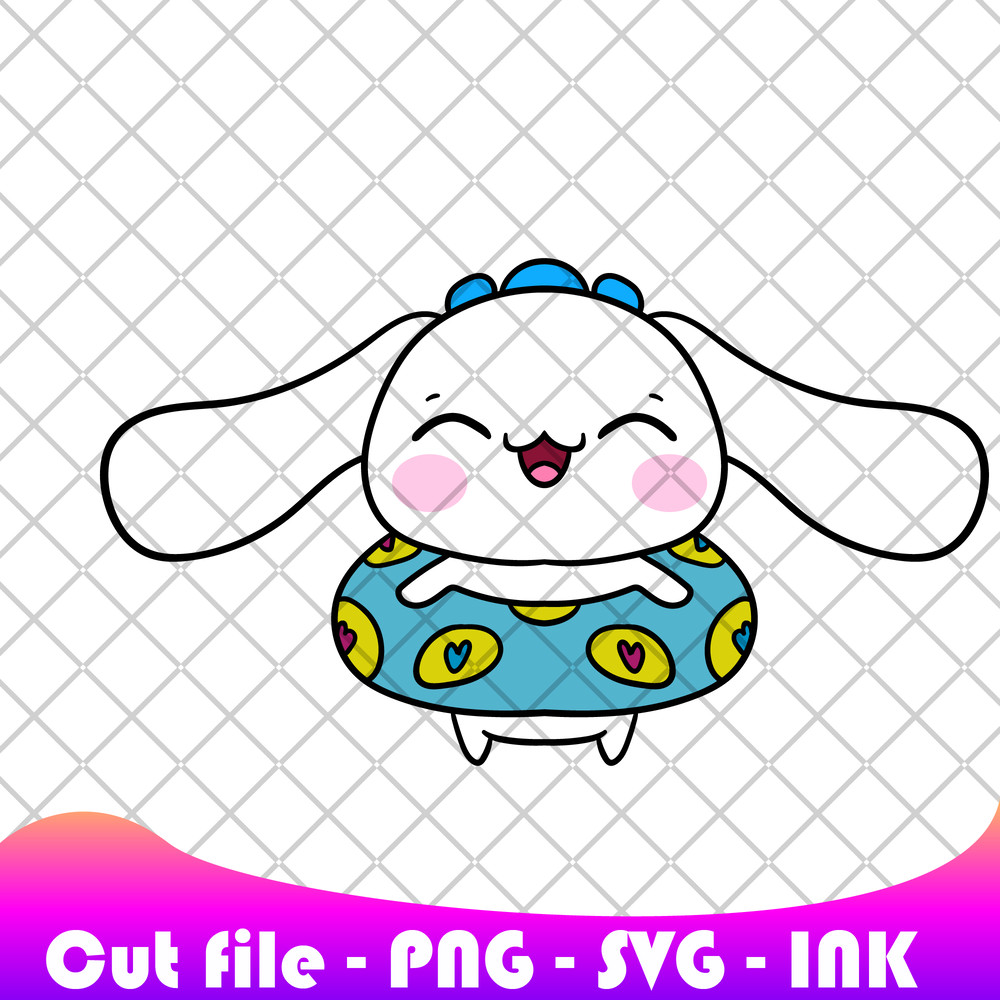 Cinnamoroll Summer Pool Fun SVG PNG Ink Cinnamoroll Coloring Pages Printable Editable Vector Instan 0