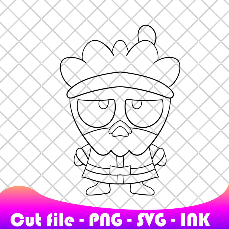 Badtz Maru Sanrio Cute Penguin SVG PNG Ink Coloring Pages Printable Badtz Maru Sanrio Cute Penguin 1