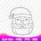 Christmas Squishmallows Puff The Penguin SVG PNG Ink Coloring Pages Printable Editable Vector 1