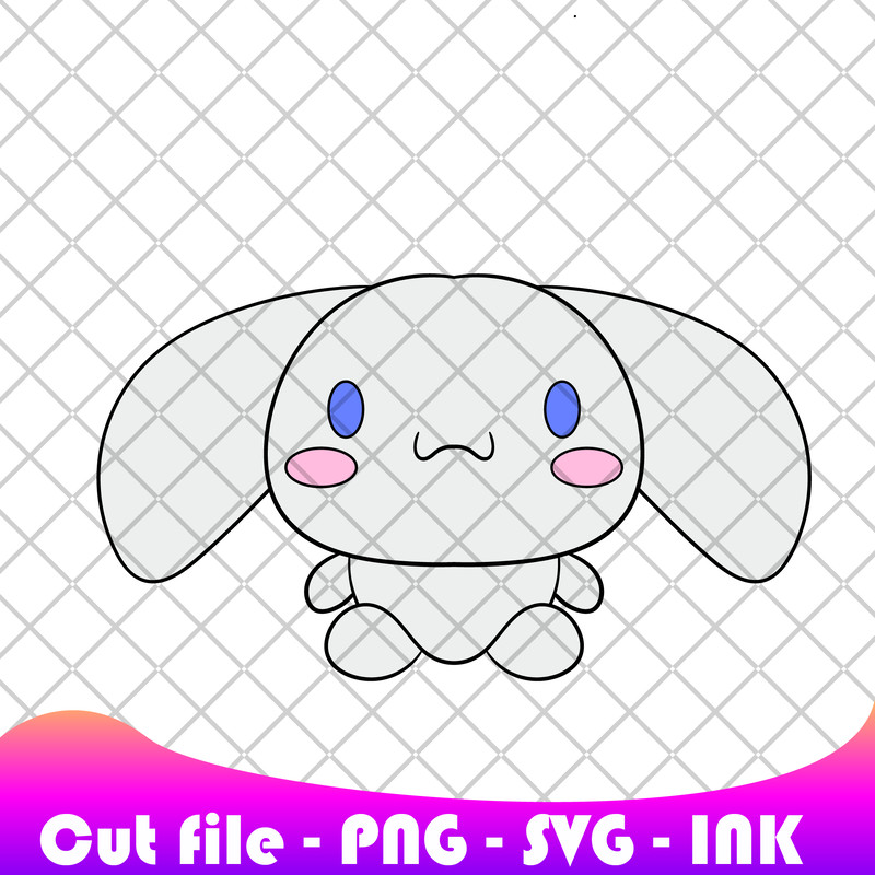 Cinnamoroll SVG PNG Ink Coloring Pages PrintableCinnamoroll Editable Vector 0