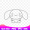 Cinnamoroll SVG PNG Ink Coloring Pages PrintableCinnamoroll Editable Vector 1