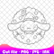 Cinnamoroll Christmas Wreath Sanrio SVG PNG Ink Coloring Pages PrintableCinnamoroll Christmas Edita 1