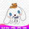 Cinnamoroll With Bear SVG PNG Ink Coloring Pages PrintableCinnamoroll With Bear Editable Vector 0
