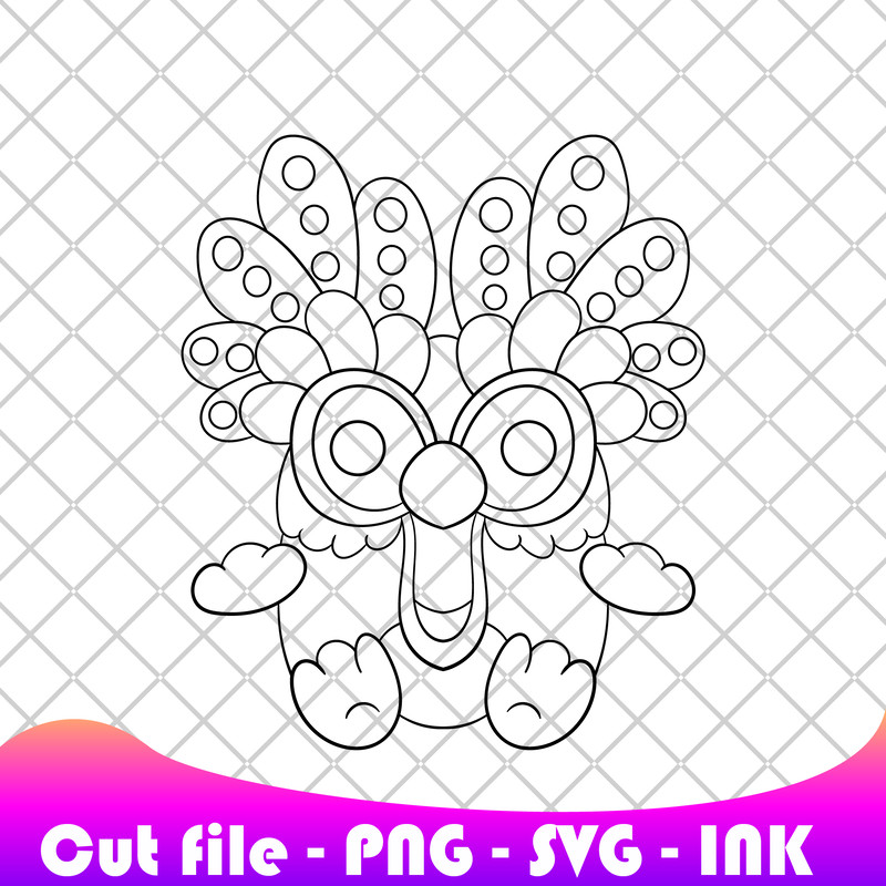 Chattermax Bluey SVG PNG Ink Coloring Pages Printable Chattermax Bluey Editable Vector 1