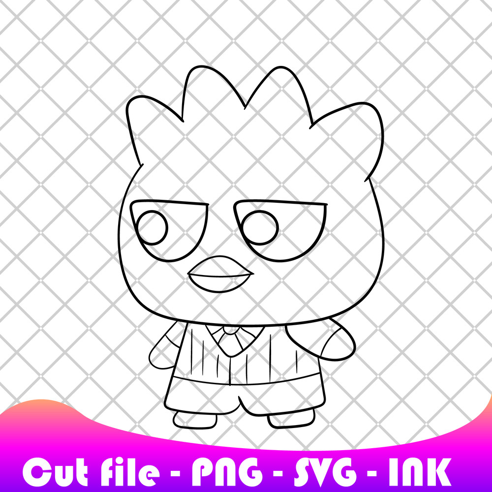 Badtz Maru Sanrio Cute Penguin SVG PNG Ink Coloring Pages Printable Badtz Maru Sanrio Penguin Edita 1