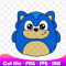 Sonic The Hedgehog Easy Squishmallows SVG PNG Ink Coloring Pages Printable Editable Vector 0