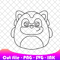 Sonic The Hedgehog Easy Squishmallows SVG PNG Ink Coloring Pages Printable Editable Vector 1