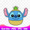 Stitch Pineapple Squishmallows SVG PNG Ink Coloring Pages Printable Editable Vector 0