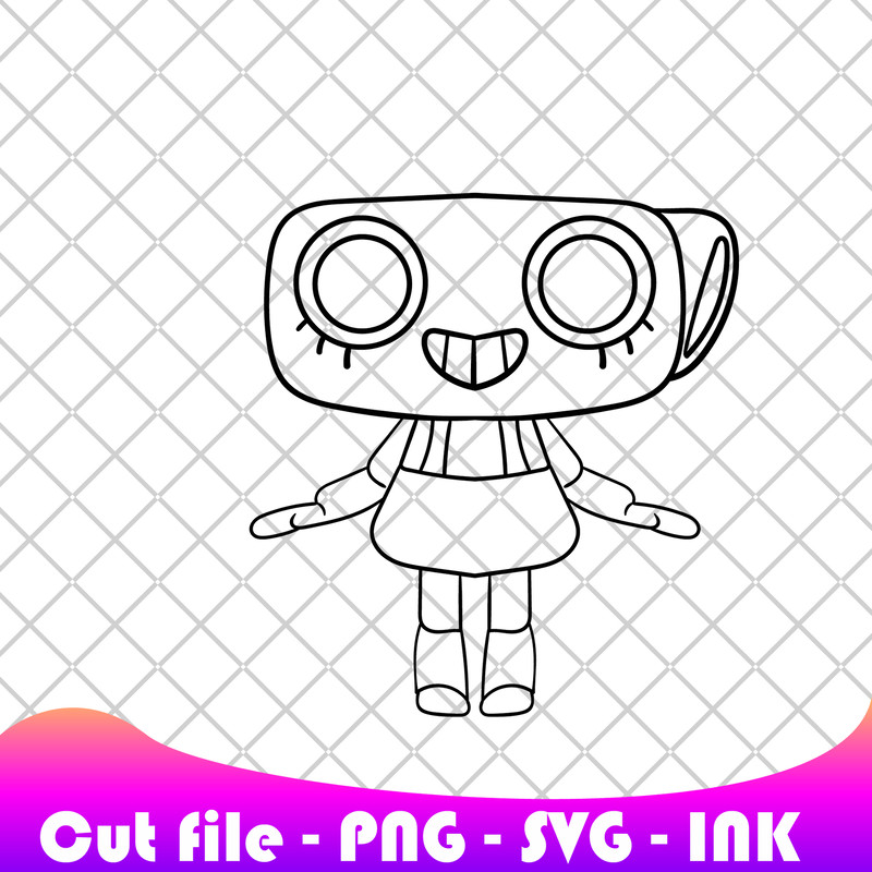 Dandys WorldAstroDandyGoobShellyVeeShrimpo SVG PNG Ink Coloring Pages PrintableEditable Vector 8