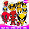 Bundle Deadpool And Wolverine SVG PNG Ink Deadpool And Wolverine Coloring Pages PrintableEditable V 0