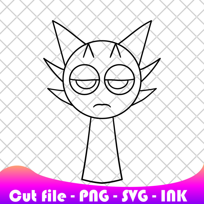 Sprunki Arthur SVG PNG InkSprunki Coloring Pages Printable Editable VectorCirct File 1