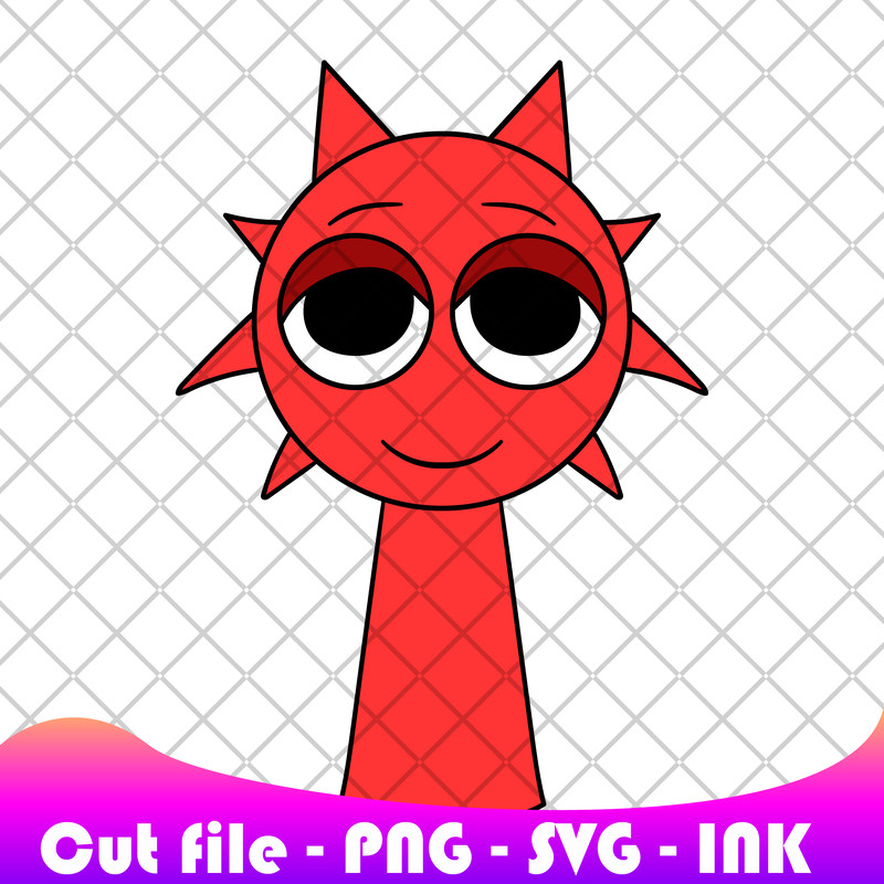 Sprunki Azalea SVG PNG InkSprunki Coloring Pages Printable Editable VectorCirct File 0