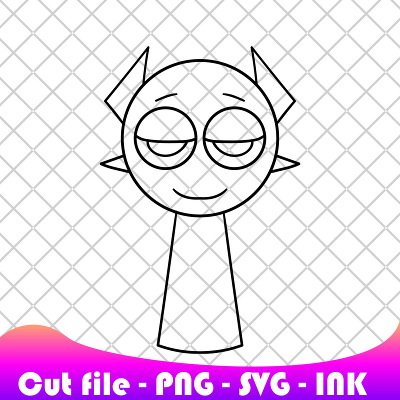 Sprunki BildeN SVG PNG InkSprunki Coloring Pages Printable Editable VectorCirct File 1