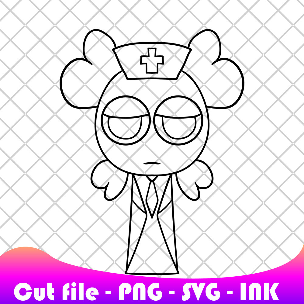 Sprunki Candi SVG PNG InkSprunki Coloring Pages Printable Editable VectorCirct File 1