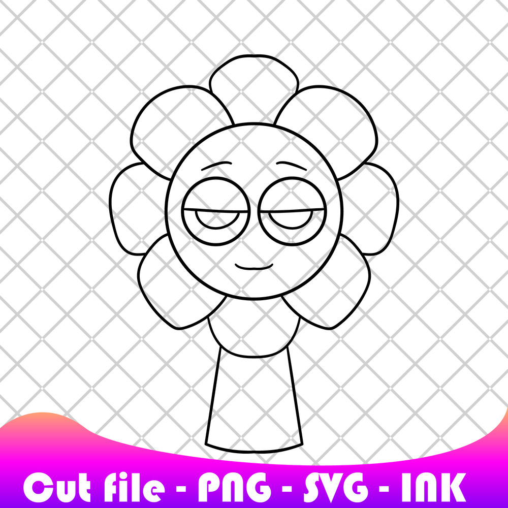 Sprunki Dandy World SVG PNG InkSprunki Coloring Pages Printable Editable VectorCirct File 1