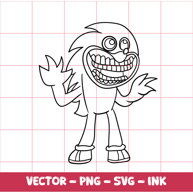 Cut File Shin Sonic SVGShin Sonic PngShin Sonic Ink Cricut Design Space Digital Files 1