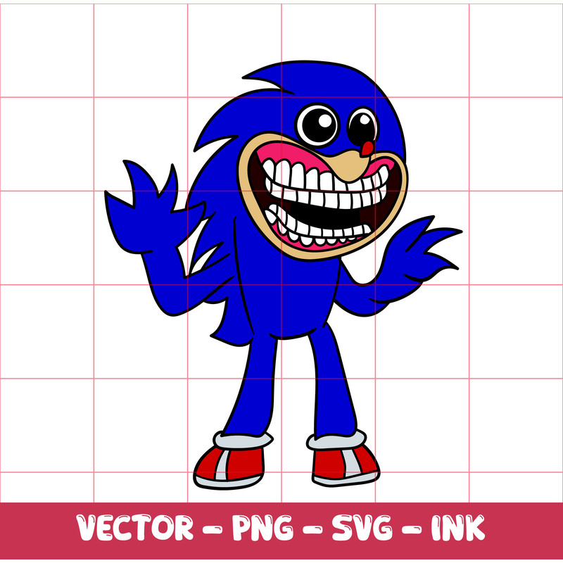 Cut File Shin Sonic SVGShin Sonic PngShin Sonic Ink Cricut Design Space Digital Files 0