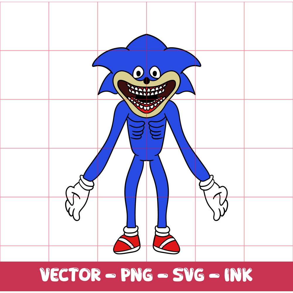 Shin Sonic SVGShin Sonic PngShin Sonic Ink Cricut Design Space Digital FilesCut File 0