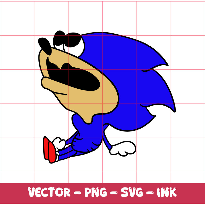 Shin Sonic SVG Shin Sonic Png Shin Sonic Ink Cricut Design Space Digital FilesCut File SVG 0