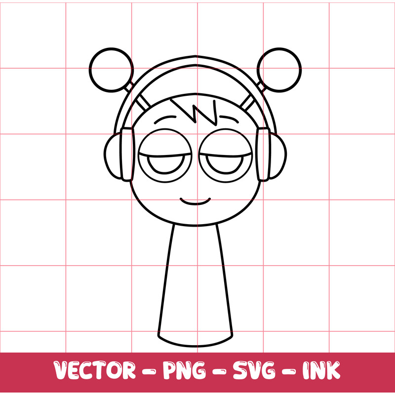 Sprunki SVG Orange Oren Sprunki SVGInkPNG Cricut Design Space Digital Files 1