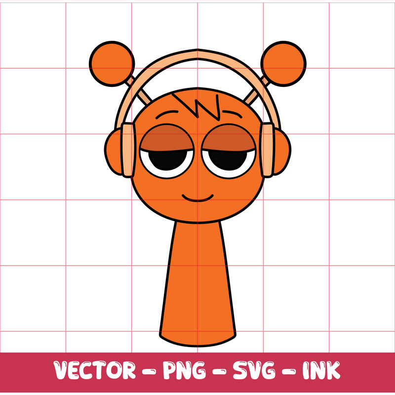 Sprunki SVG Orange Oren Sprunki SVGInkPNG Cricut Design Space Digital Files 0