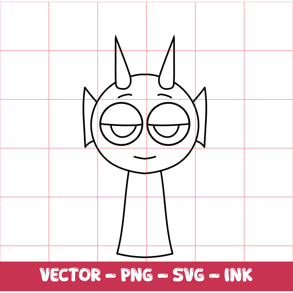 Sprunki SVG Purple Sprunki SVGInkPNG Cricut Design Space Digital Files 1