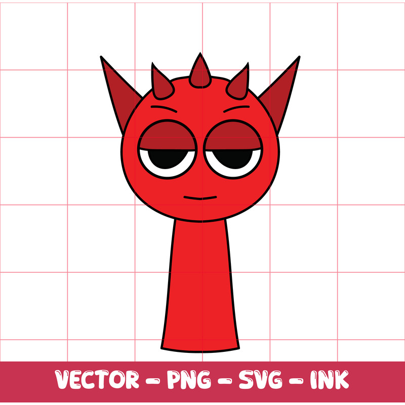 Sprunki SVG Red Raddy Sprunki SVGInkPNG Cricut Design Space Digital Files 0