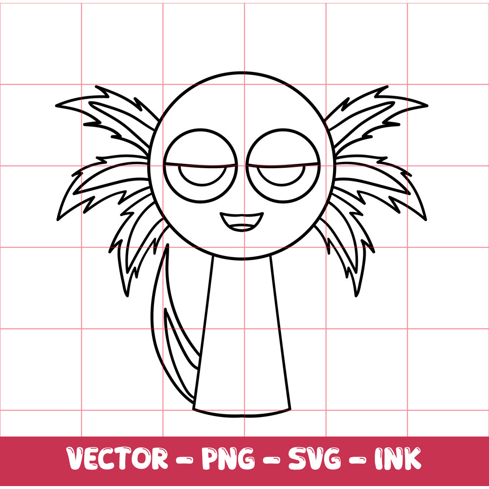 Sprunki SVG Sprunki Axel Sprunki SVGInkPNG Cricut Design Space Digital FilesCircut File 1