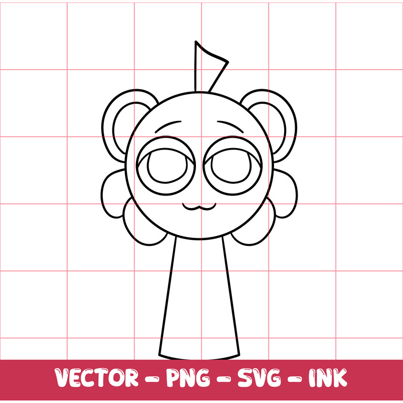 Sprunki SVG Sprunki Berry Light Pink Sprunki SVGInkPNG Cricut Design Space Digital FilesCircut File 1