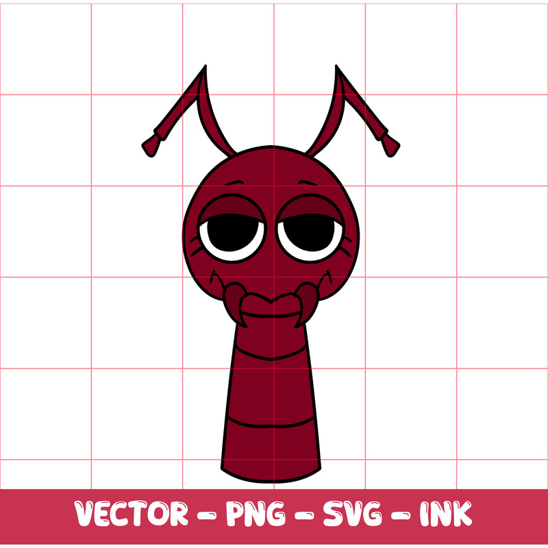 Sprunki SVG Sprunki Burgundy Betty Sprunki SVGInkPNG Cricut Design Space Digital FilesCircut File 0