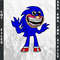 Shin Sonic SVG PNG Ink Coloring Pages Printable Digital Vector Cut File 0