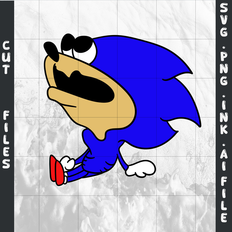 Shin Sonic SVG PNG Ink Coloring Pages Printable Digital Vector Cut File SVG 0