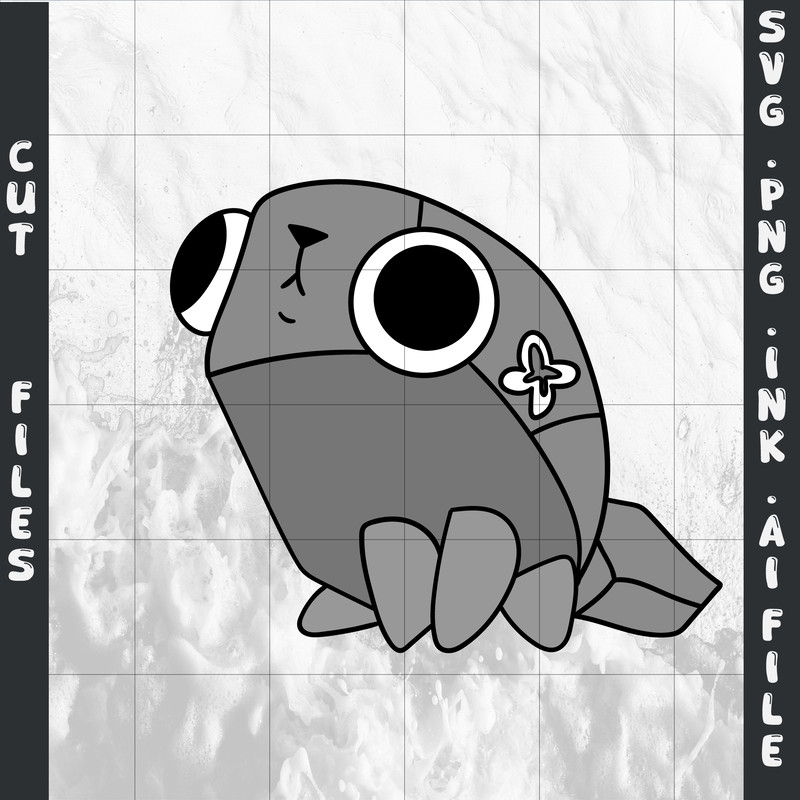 Dandy World Pebble Sticker SVG PNG Ink Coloring Pages Printable Digital Vector Cut File SVG 0