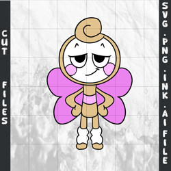 dandy world glisten ,svg, png, ink ,coloring pages printable, digital vector cut file, svg.