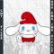 Cinnamoroll Christmas SVG PNG Ink Coloring Pages Digital Vector Cut File 0