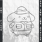 Pompompurin Sanrio SVG PNG Ink Coloring Pages Digital Vector Cut File Pompompurin Sanrio 1
