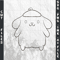 Pompompurin Sanrio SVG PNG Ink Coloring Pages Digital Vector Cut File Pompompurin Sanrio 1