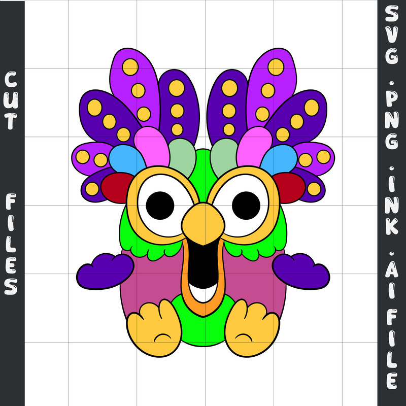 Chatterma SVG PNG Ink Coloring Pages Digital Vector Cut File Chatterma 0