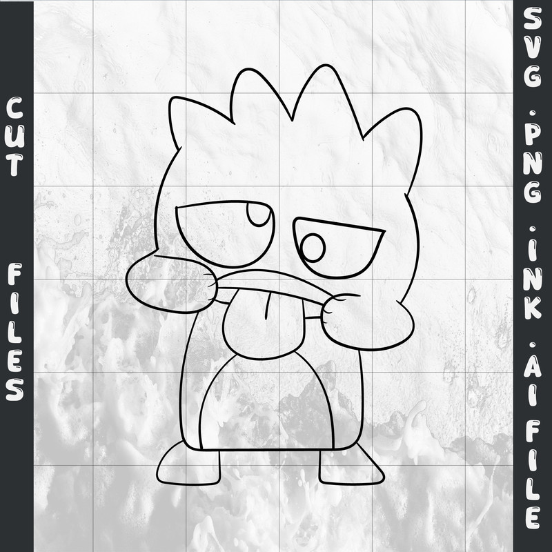 Badtz Maru Sanrio SVG PNG Ink Badtz Maru Sanrio Coloring Pages Digital Vector Badtz Maru 1
